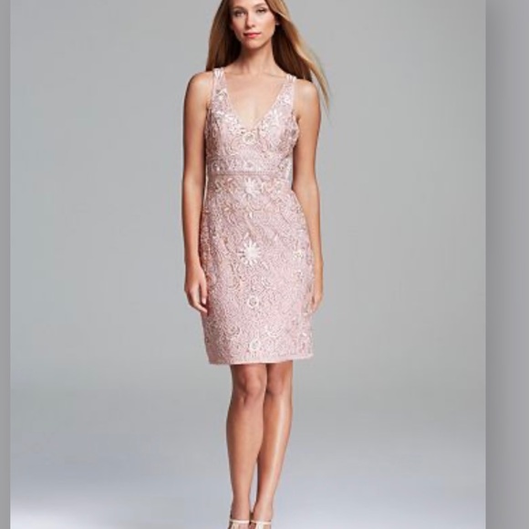 Sue Wong Dresses & Skirts - NWT Sue Wong blush Soutache beaded sheath dress 0